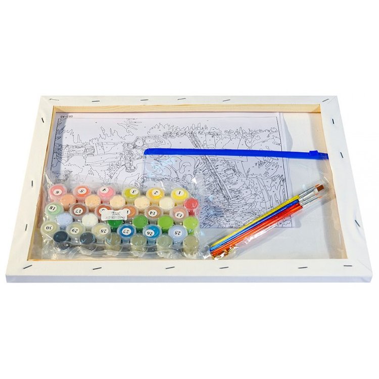 Картина по номерам «Ёжик-садовод» — картинка 3