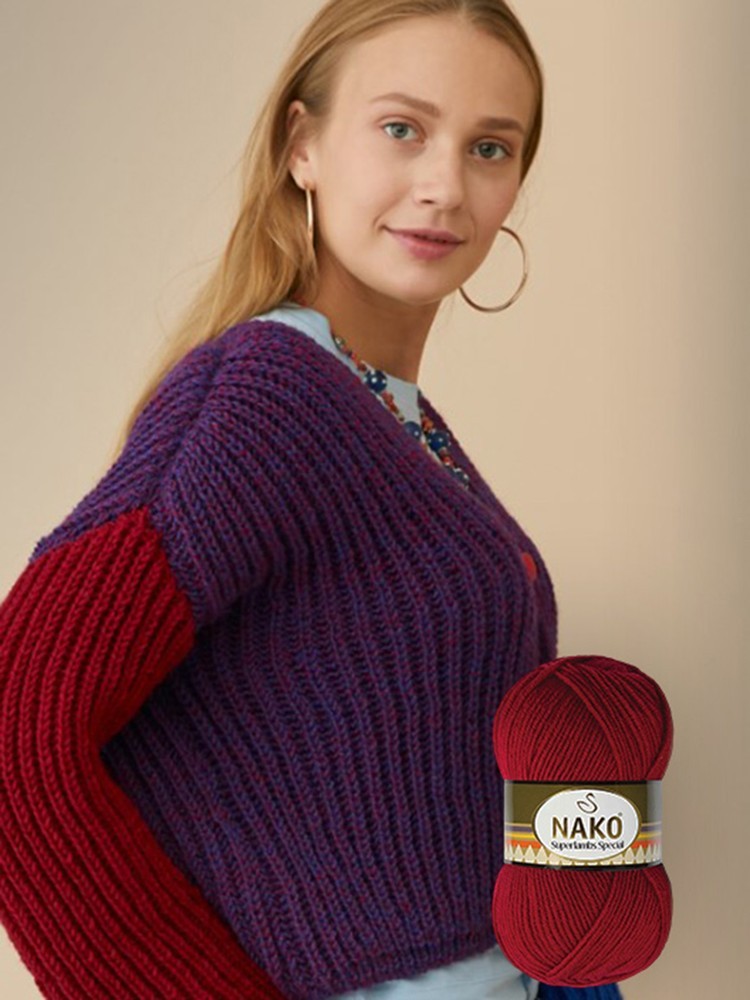 Пряжа NAKO SUPERLAMBS SPECIAL (Нако Суперламбс специал), (1937), графит, 5 шт. по 100 г — картинка 11