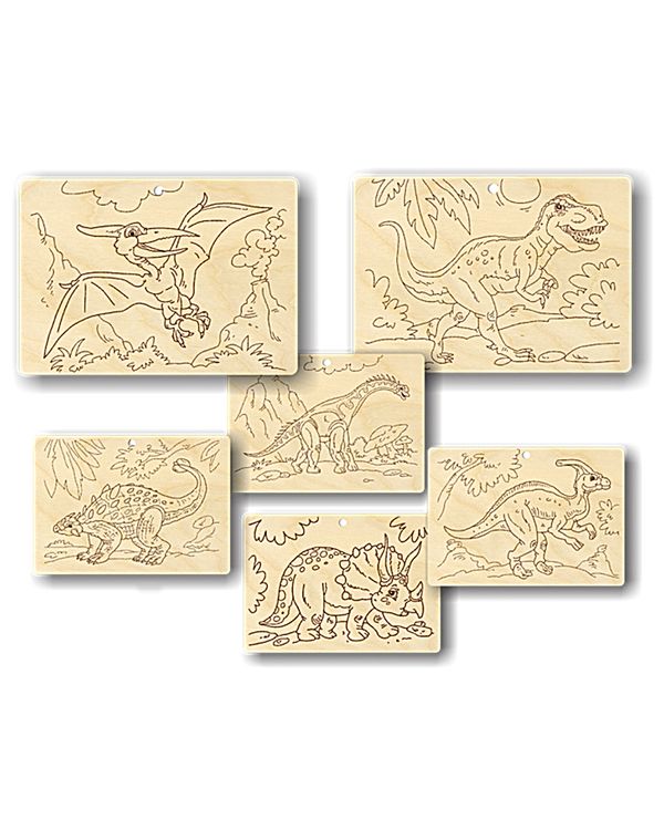 Набор досок для выжигания «Теплые картинки. Динозавры», 3 шт. — картинка 2