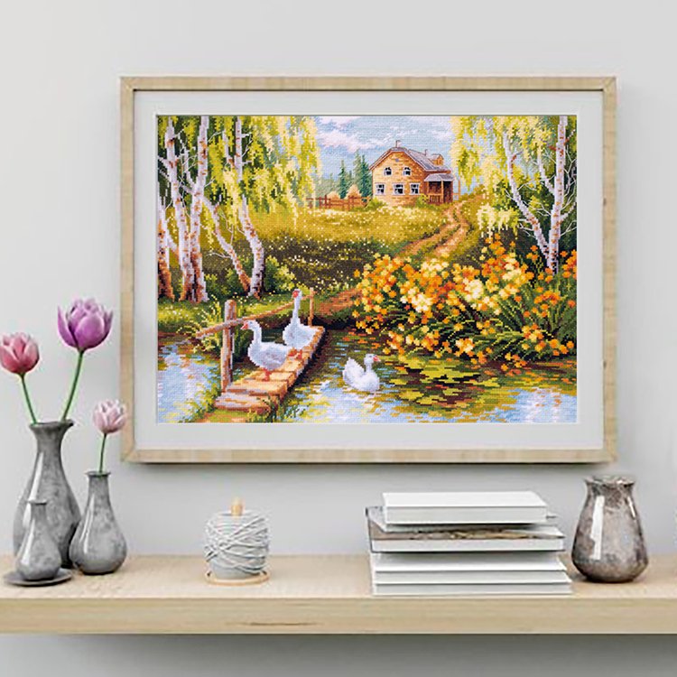 Набор для вышивания «Деревенский пруд» — картинка 17