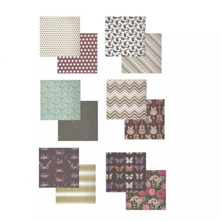 Набор бумаги для скрапбукинга «Музыка цвета» 30,5x30,5см — картинка 21