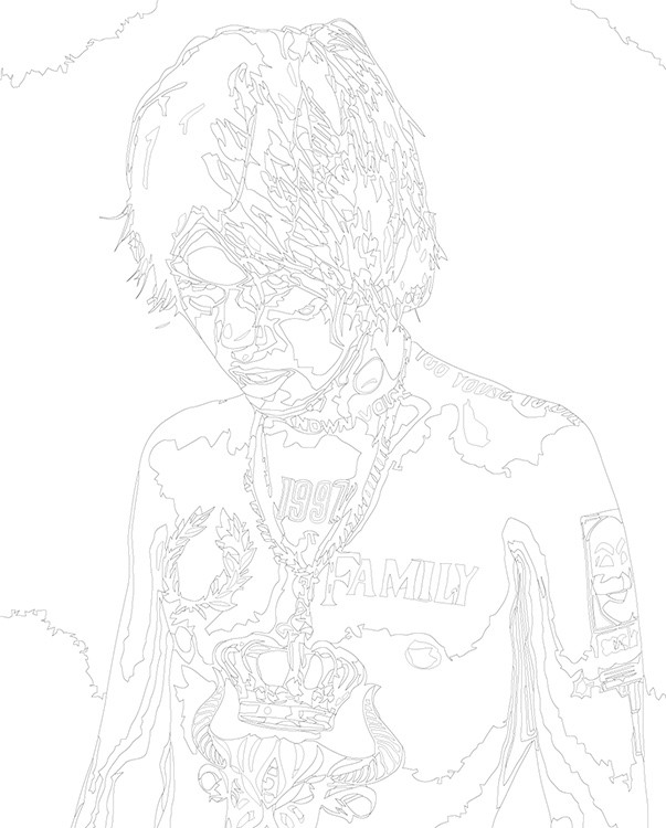 Картина по номерам «Рок и рэп музыкант Джизус DZHIZUS 5» — картинка 3