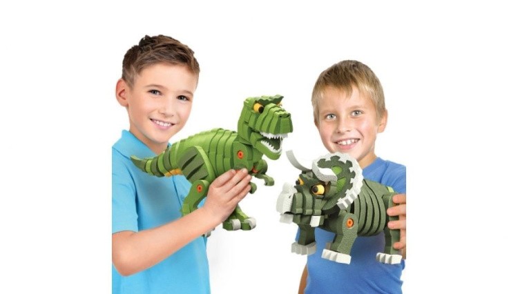 Конструктор «Ти-рэкс и Трицератопс», 200 деталей — картинка 2