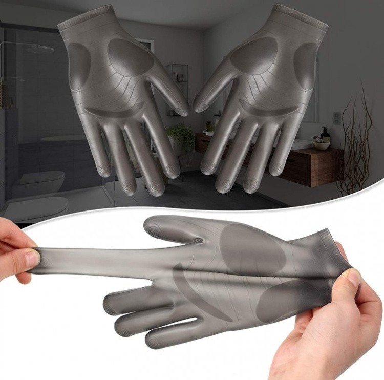 Силиконовые универсальные многоразовые перчатки — картинка 3