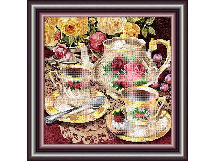 Рисунок на ткани «Чайный сервиз»