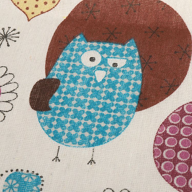 Ткань льняная, 1 м x 150 см, 140 г/м², цвет: белый, принт, TBY — картинка 5