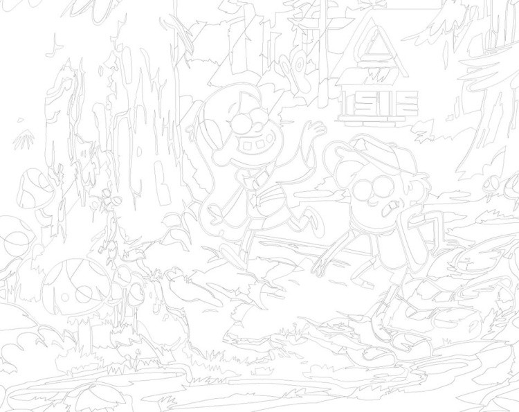 Картина по номерам «Gravity Falls Гравити Фолз: Мейбл и Диппер» — картинка 3