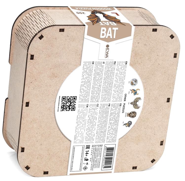 Деревянный, фигурный пазл EWA «Летучая Мышь L», 39x54 см — картинка 8