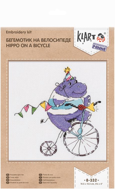 Набор для вышивания «Бегемотик на велосипеде» — картинка 2