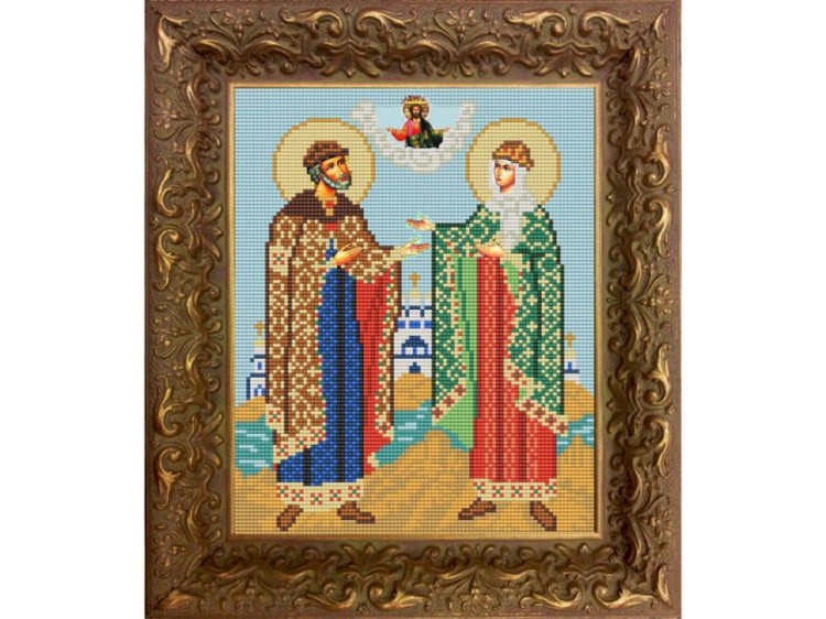 Рисунок на ткани «Св.Петр и Феврония Муромские»