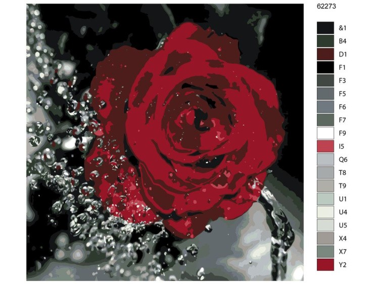 Картина по номерам «Роза» — картинка 2