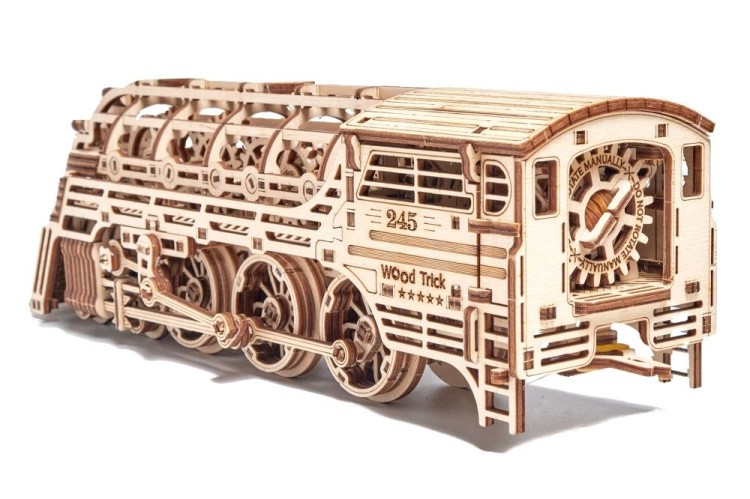 Механическая деревянная сборная модель Wood Trick «Поезд Атлантический экспресс» — картинка 3
