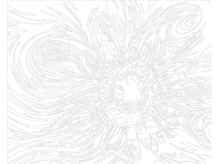 Картина по номерам «Огненный подсолнух» — картинка 3