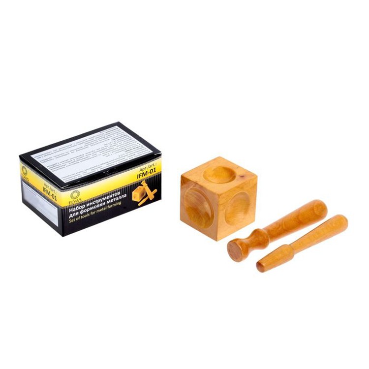 Набор инструментов для формовки металла деревянный, ELVAS — картинка 2
