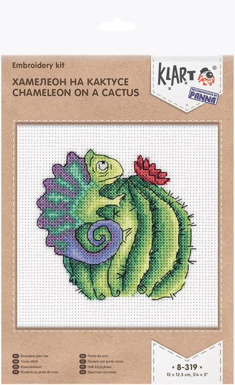 Набор для вышивания «Хамелеон на кактусе» — картинка 2