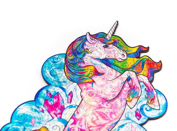 Деревянный пазл Unidragon «Вдохновляющий Единорог», размер S (А5) — картинка 3