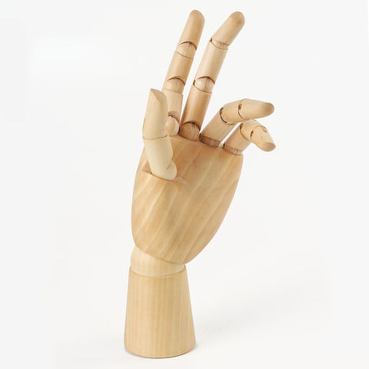 Манекен художественный «Рука», высота 25 см., женская левая, дерево, BRAUBERG ART CLASSIC  — картинка 2