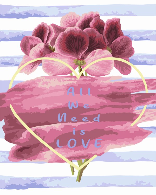 Картина по номерам «Всё, что нам нужно - это любовь»