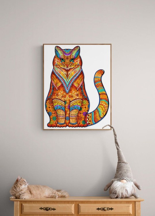 Деревянные пазлы «Сидящий Кот S», Woodbests — картинка 10