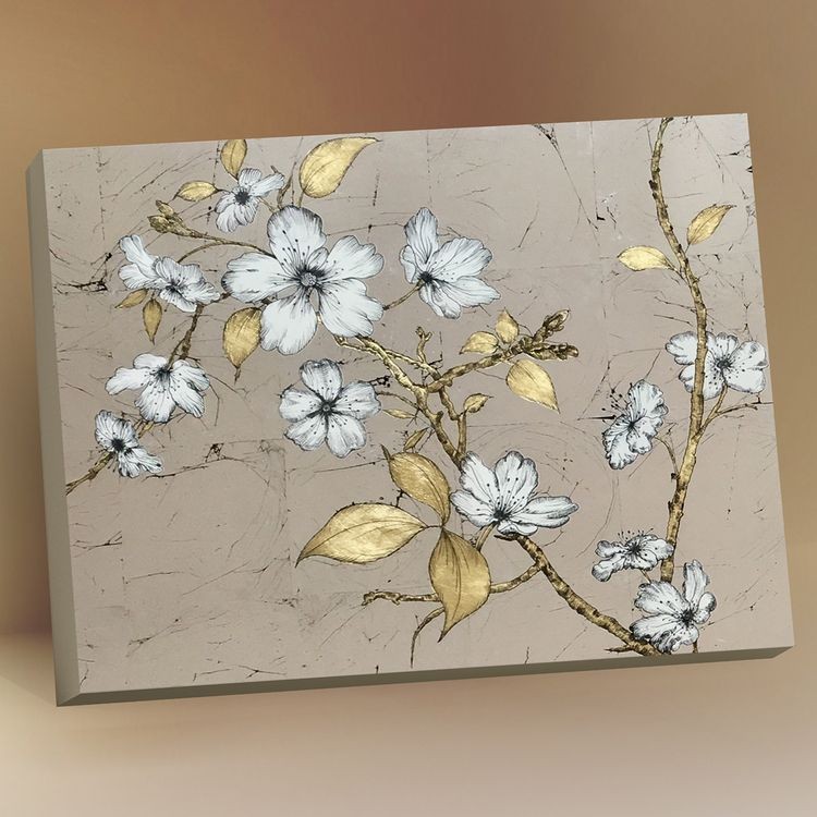 Картина по номерам с поталью «Цветы магнолии»