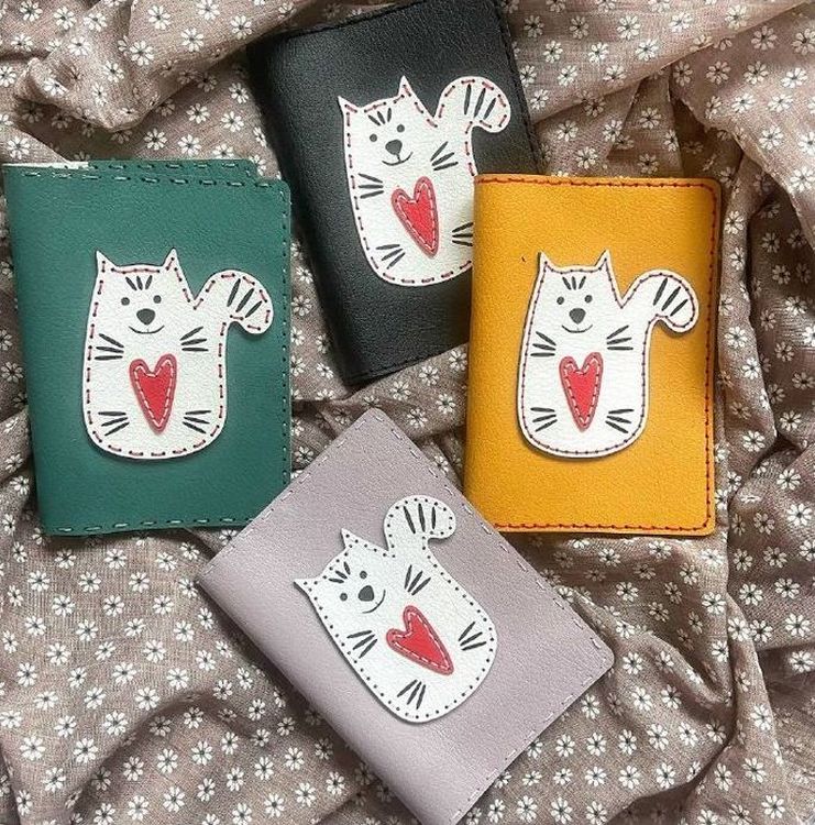 Набор для изготовления обложки для паспорта «Кот сиреневый» — картинка 7