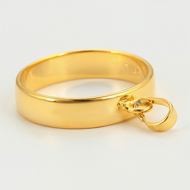 Металлический молд для кулона круг большой, цвет: золото, 1 шт. — картинка 3