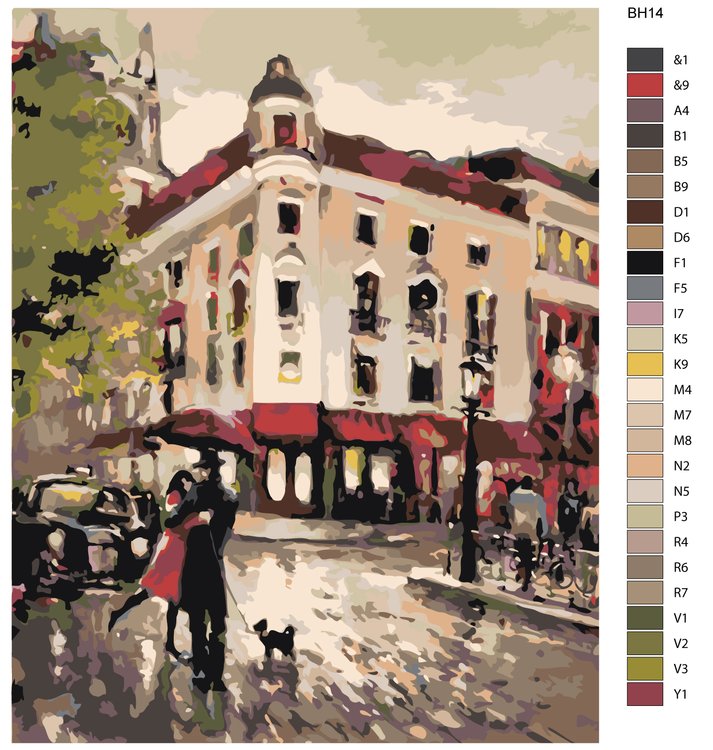 Картина по номерам «Свет вечерних фонарей» — картинка 2