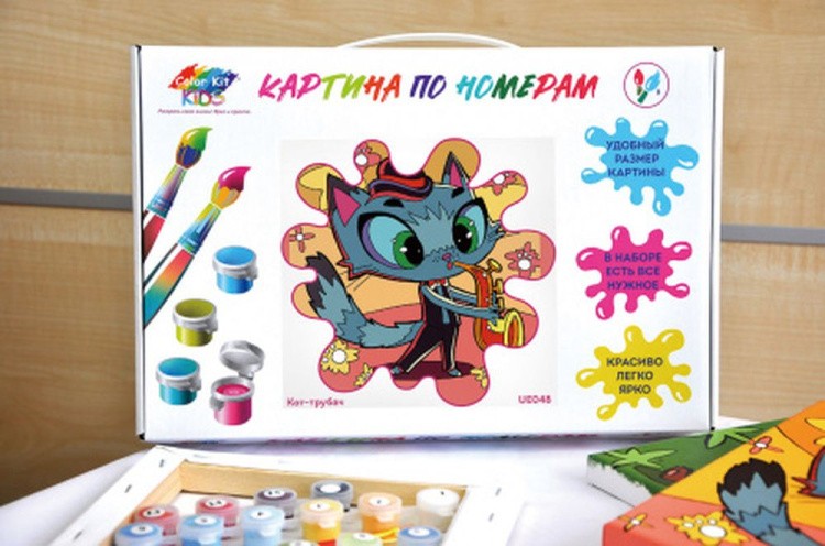 Картина по номерам «Кот-трубач» — картинка 2