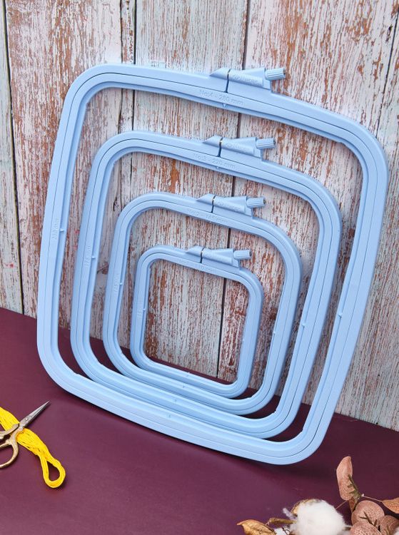 Пяльцы пластиковые прямоугольные с винтом №1, 11х9,5 см, Nurge — картинка 5