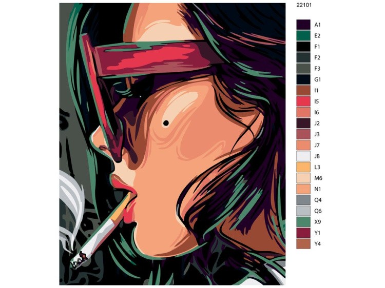 Картина по номерам «Знойная женщина» — картинка 2