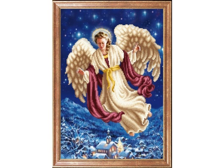 Рисунок на ткани «Ангел над городом»