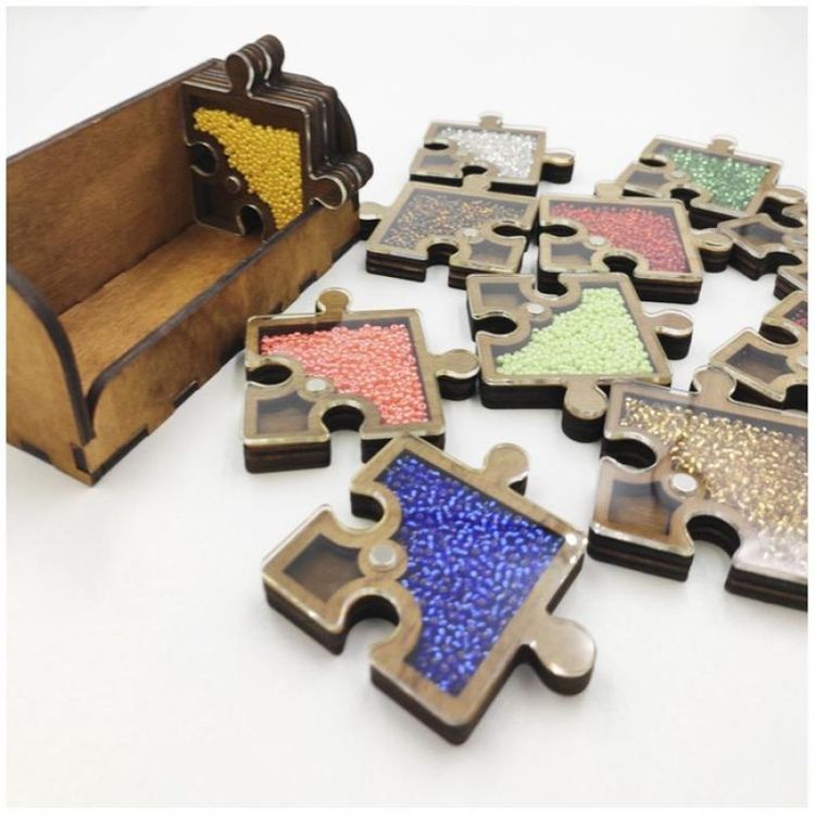 Органайзер для бисера «Пазл 12 шт» — картинка 3