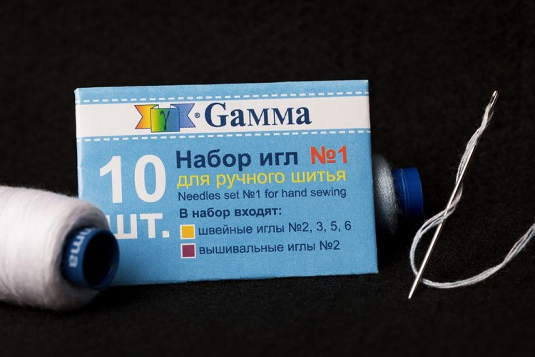 Иглы для шитья ручные набор №1 для ручного шитья 10 шт., Gamma — картинка 3