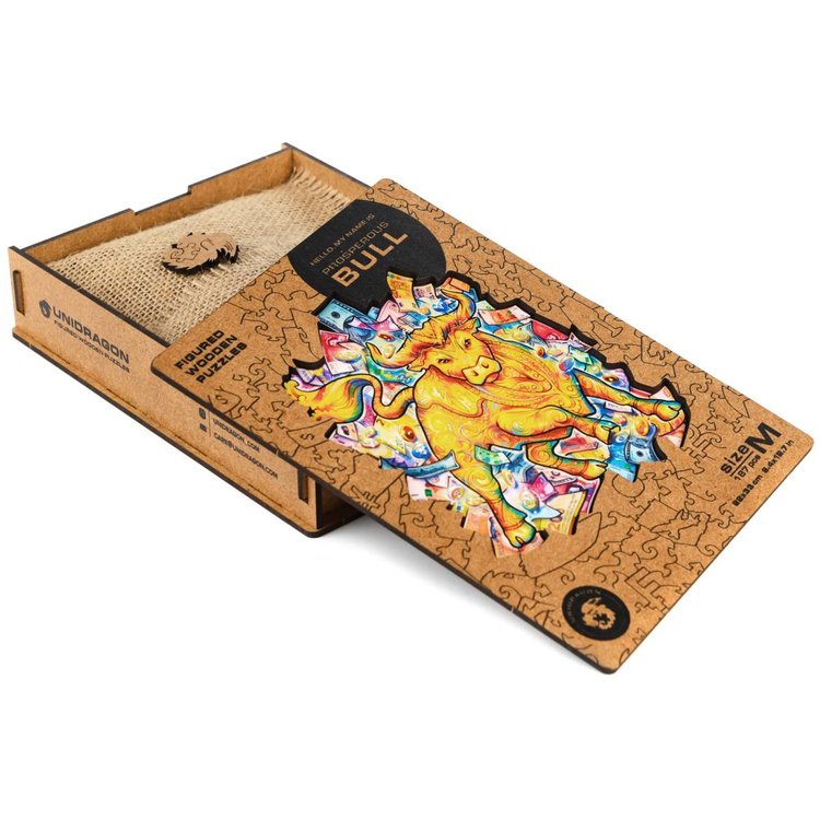 Деревянный пазл Unidragon «Процветающий бык», размер King size (А3) — картинка 13