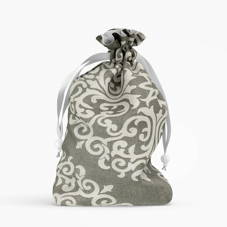 Ткань льняная, 1 м x 150 см, 140 г/м², цвет: молочный, орнамент, TBY — картинка 7