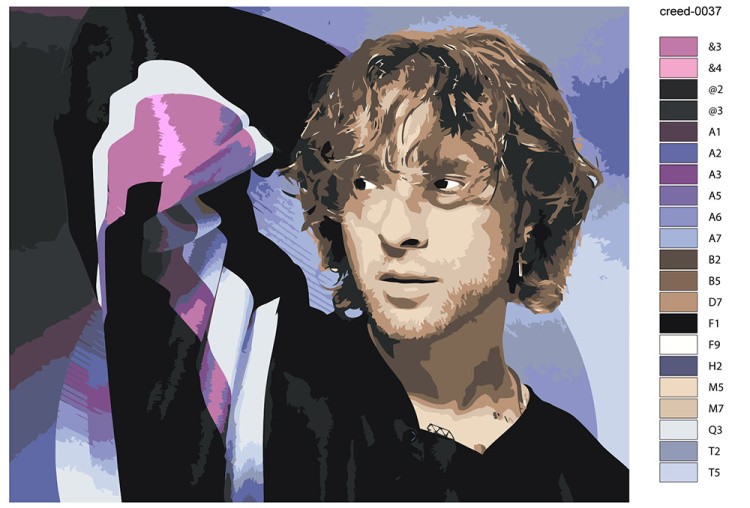 Картина по номерам «Стример и певец Егор Крид: портрет» — картинка 2