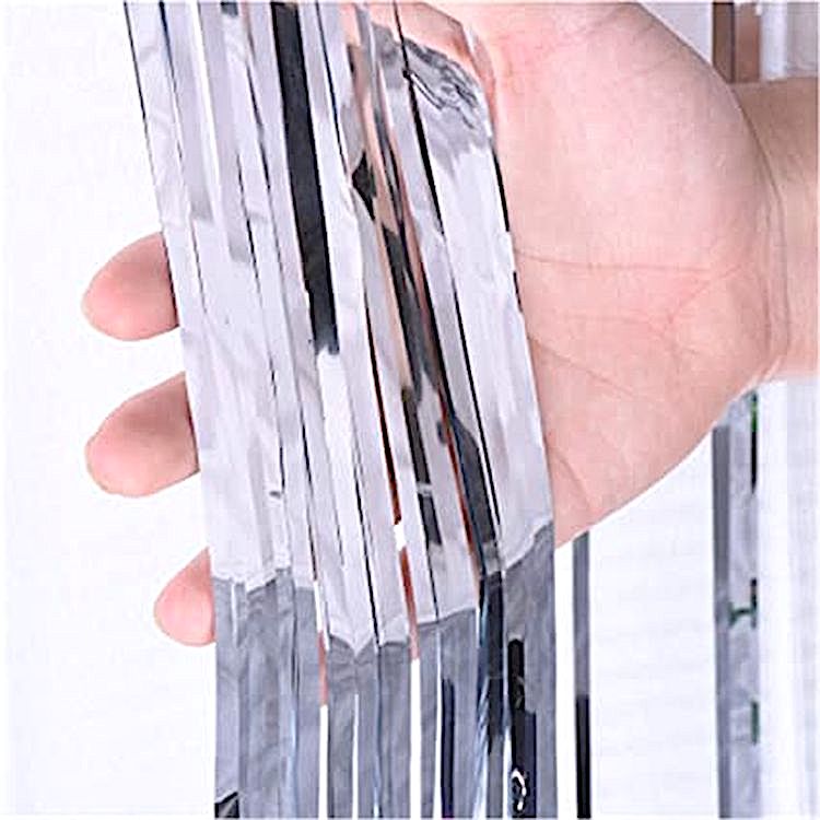 Дождик-занавес, ширина 1 м, длина 2 м, серебристый — картинка 2