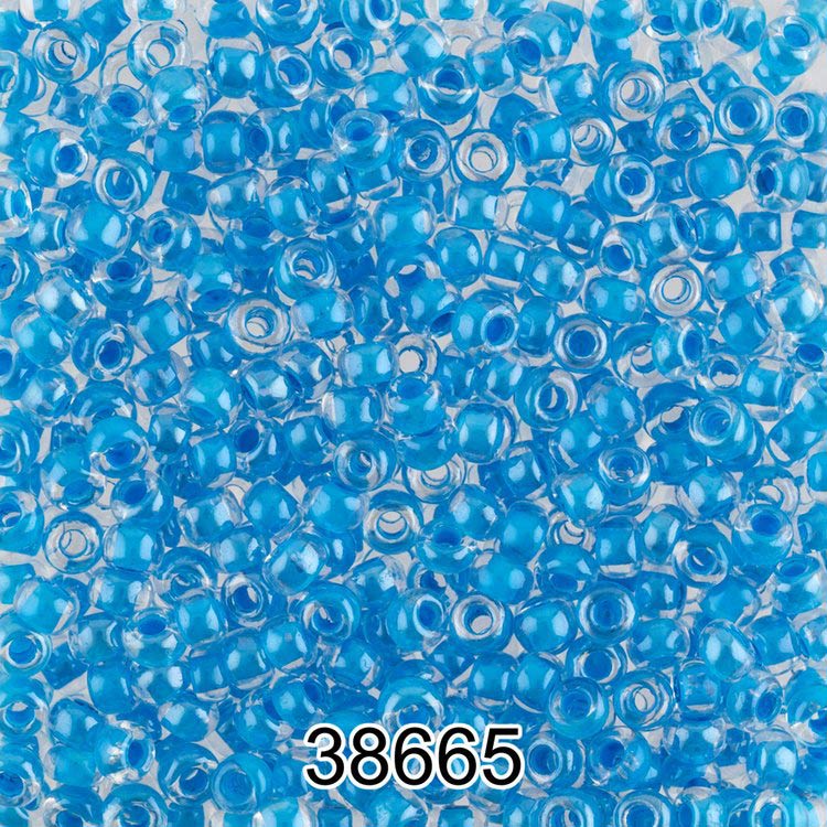 Бисер Чехия круглый 5 10/0, 2,3 мм, 500 г, цвет: 38665 голубой