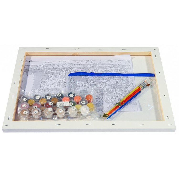 Картина по номерам «Вино, сыр и виноград» — картинка 3