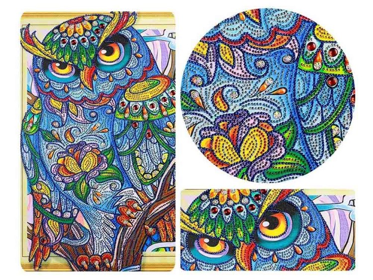 Алмазная вышивка 5D «Мудрая сова» — картинка 3