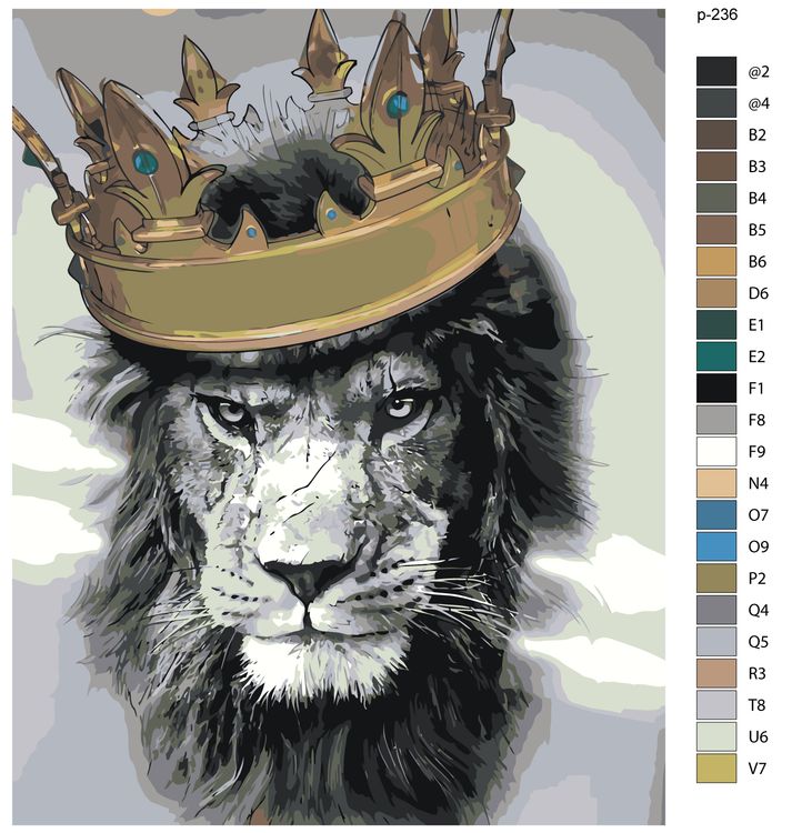 Картина по номерам «Король» — картинка 2