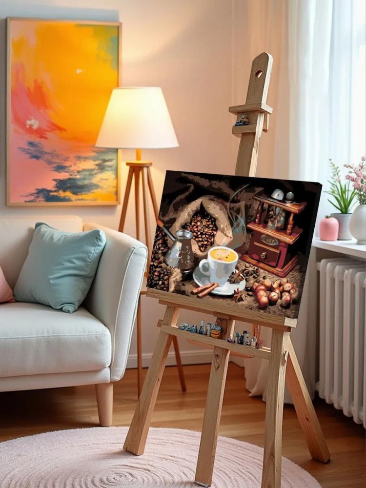 Картина по номерам «Кофейный натюрморт» — картинка 9