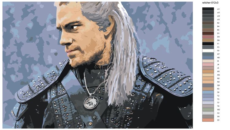 Картина по номерам «Ведьмак: Геральт из Ривии 6» — картинка 2