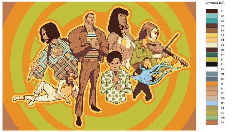 Картина по номерам «Академия Амбрелла: Герои Арт» — картинка 2