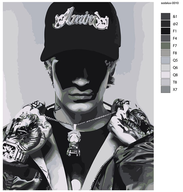 Картина по номерам «Рэпер Soda Luv Сода Лав 6» — картинка 2