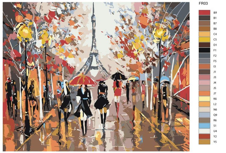 Картина по номерам «Прогулка по Парижу» — картинка 2