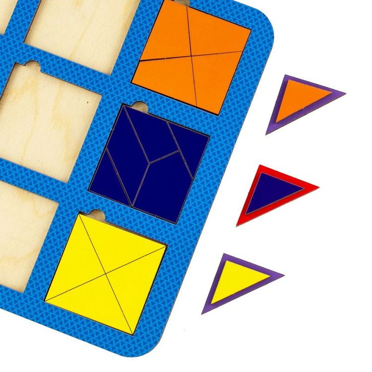 Развивающее пособие из дерева «Сложи квадрат», Б.П.Никитин, 12 квадратов, ур. 2 — картинка 3