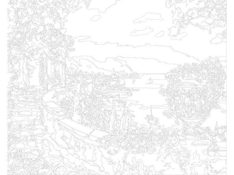 Картина по номерам «Беседка у моря» — картинка 3