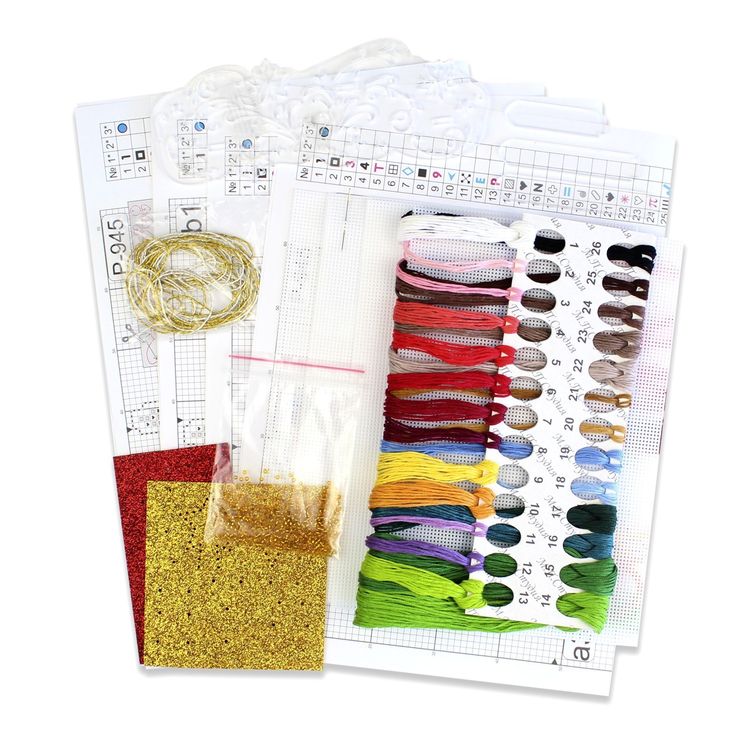 Набор для вышивания «Ёлочка с подарками. Комплект из 3 сюжетов + подставка» — картинка 2