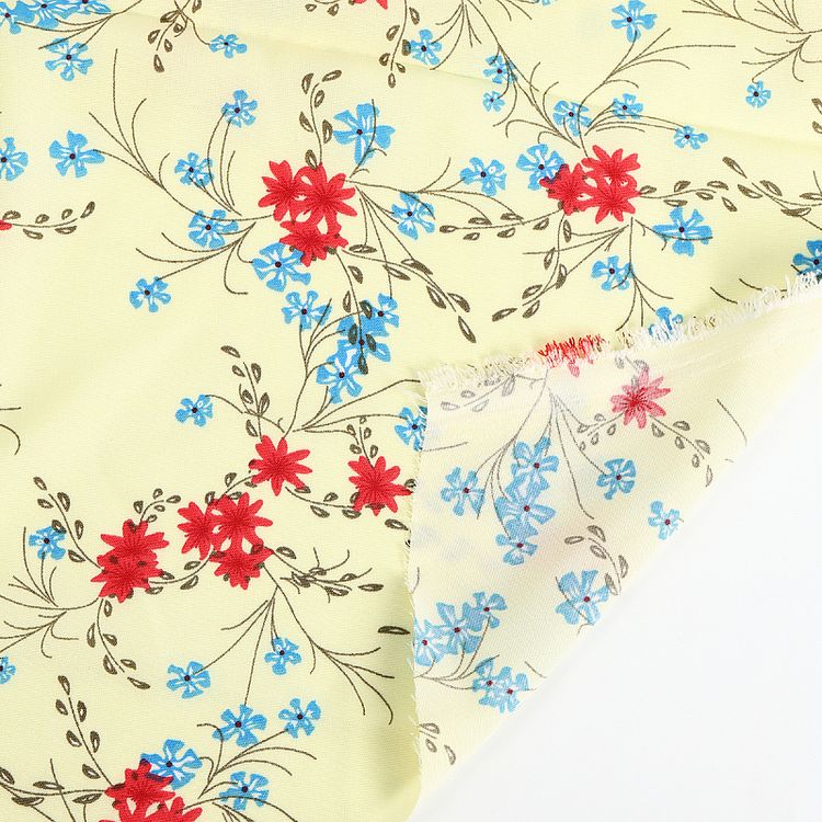 Ткань Софт, 5 м, ширина 150 см, 105 г/м2, цвет: светло-желтый, принт, TBY — картинка 2